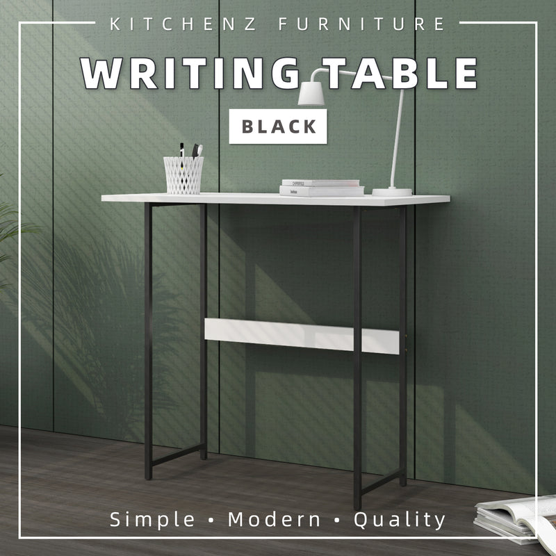 (EM) 4FT/2.6FT Writing Table / Study Table + Storage Shelf w/ Anti-scratch Powder Coating Metal Leg-WT-BS4212/4080