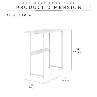 (EM) 4FT/2.6FT Writing Table / Study Table + Storage Shelf w/ Anti-scratch Powder Coating Metal Leg-WT-BS4212/4080