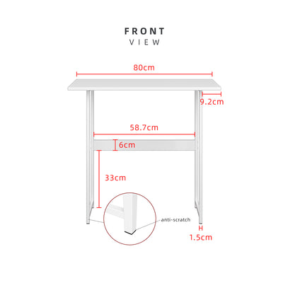 (EM) 4FT/2.6FT Writing Table / Study Table + Storage Shelf w/ Anti-scratch Powder Coating Metal Leg-WT-BS4212/4080