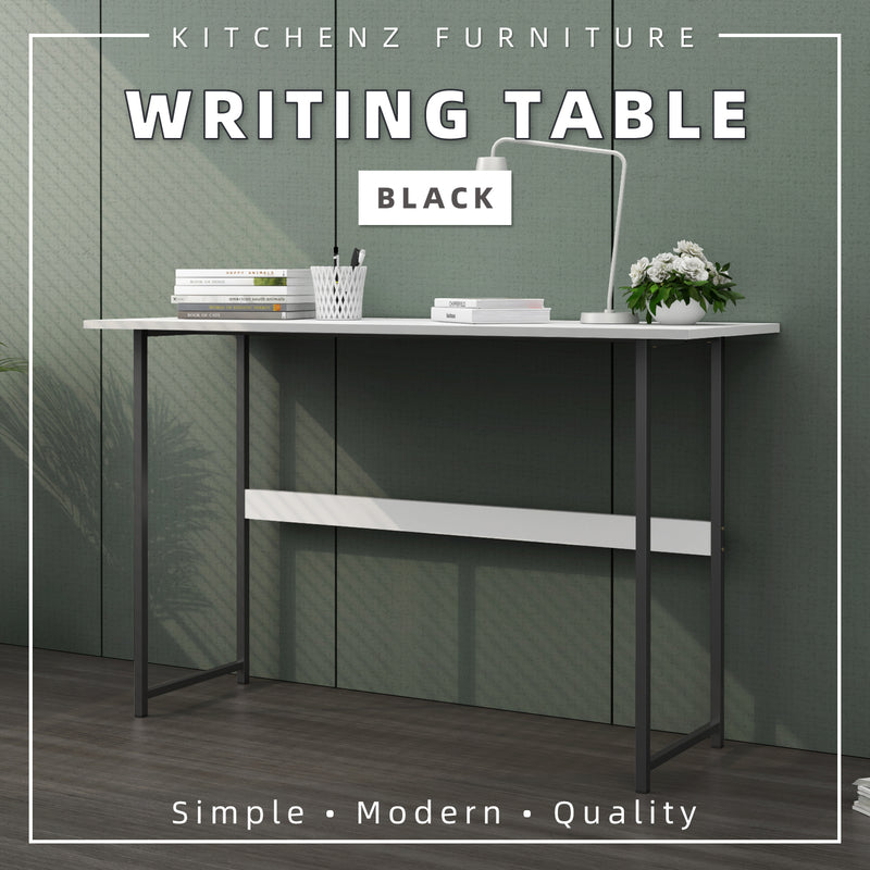 (EM) 4FT/2.6FT Writing Table / Study Table + Storage Shelf w/ Anti-scratch Powder Coating Metal Leg-WT-BS4212/4080