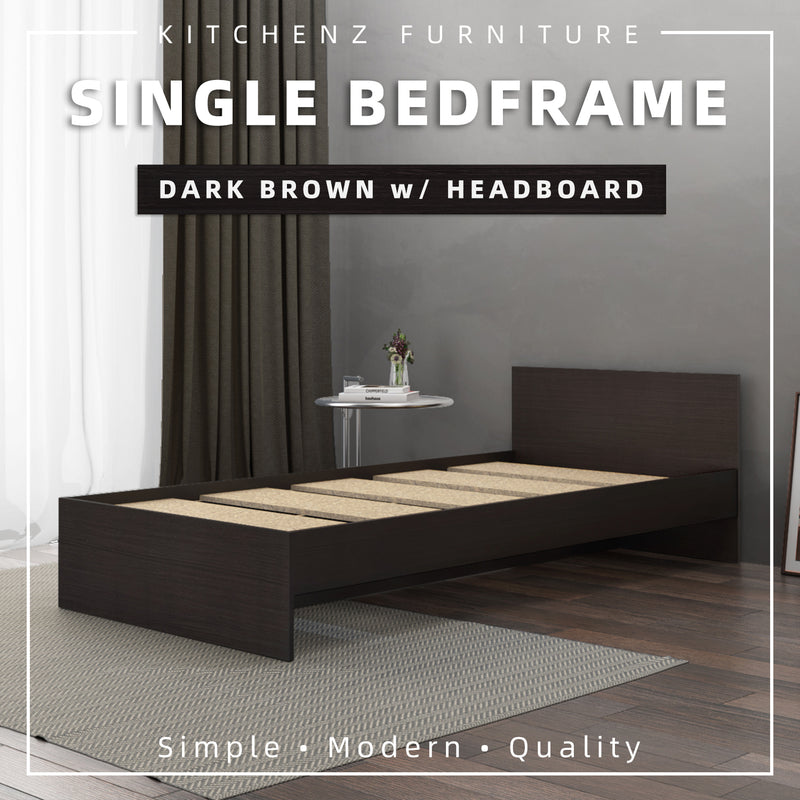 6.3FT Single Size Bed Frame / Headboard / Katil Single / White-HMZ-FN-BF-8002/8022