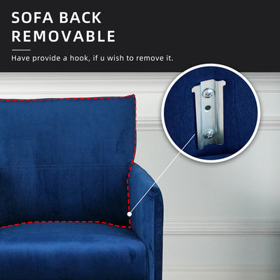(FREE Shipping) 2FT Velvet Fabric Sofa / 1 Seater Sofa / Modern / Classical / Blue / Green-HMZ-FN-SF-S42-1S