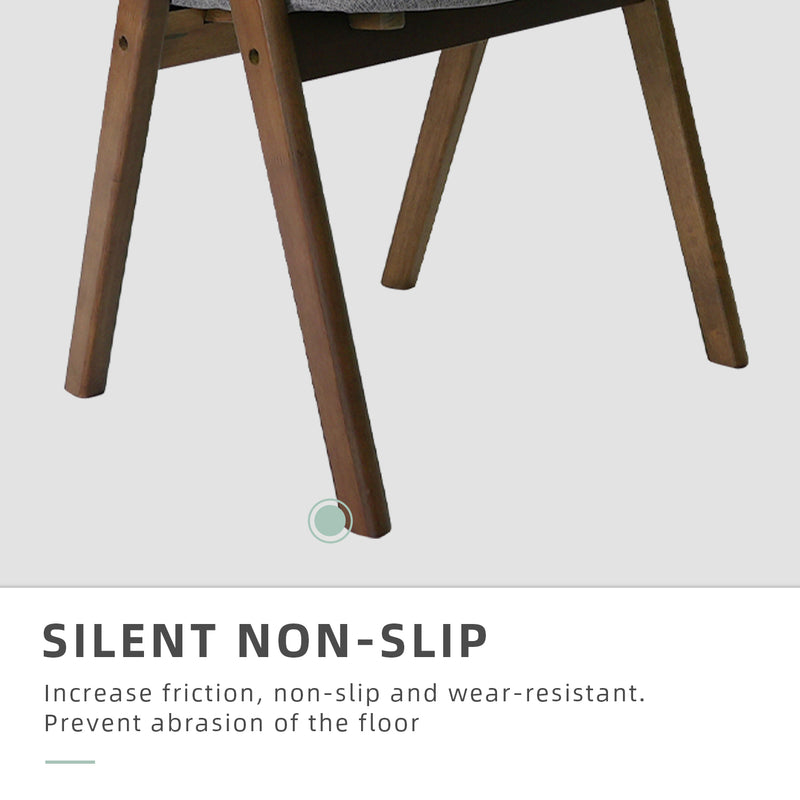 2PCS Nordic Dining Chair A-Shape Design Wooden Leg Modern Style Walnut - HMZ-FN-DC-BAGUETTE-WN(2PCS)