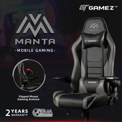 (EM) Manta High Back Mobile Gaming Chair / PU Leather / Ergonomic Backrest / E-Sports / Pillows - HMZ-GC-DJ-0088