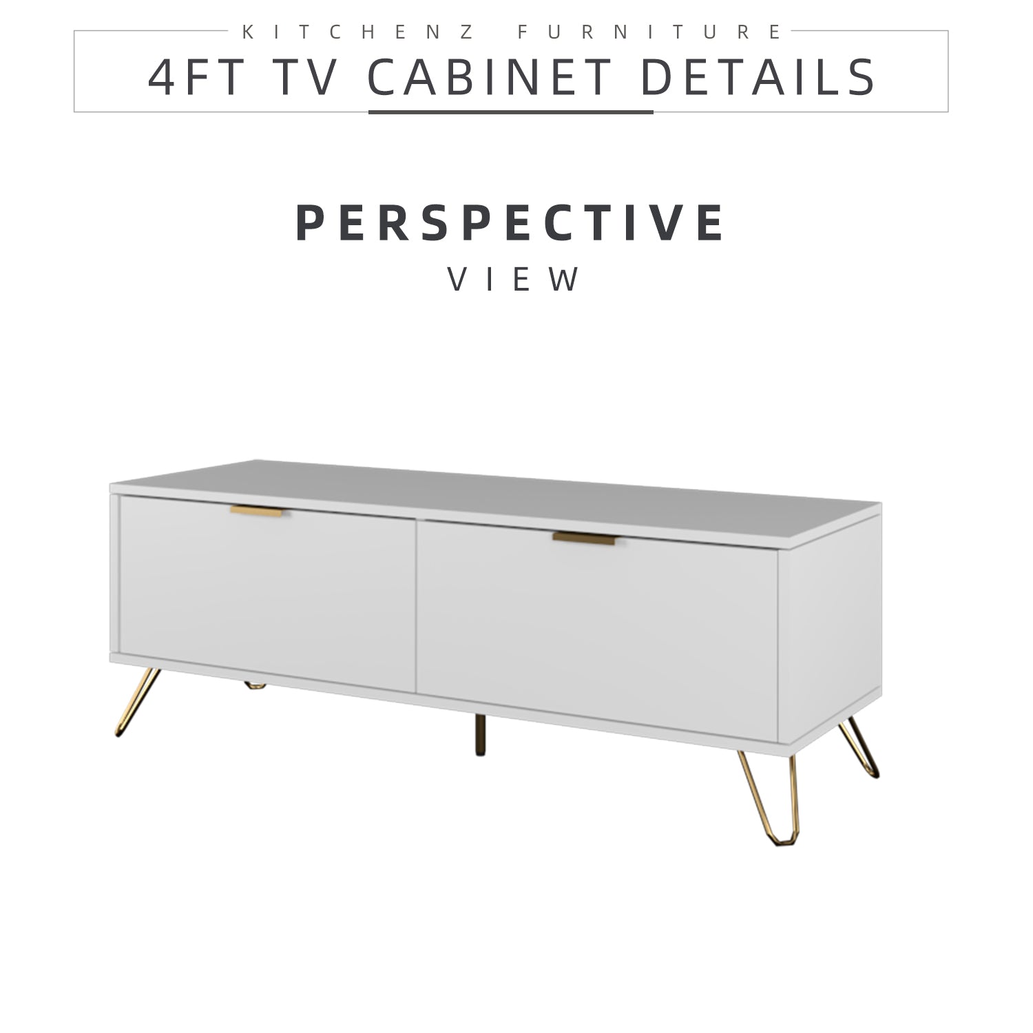 4FT Eudora Series Tv Modern Design / Tv Rack / Console with Me