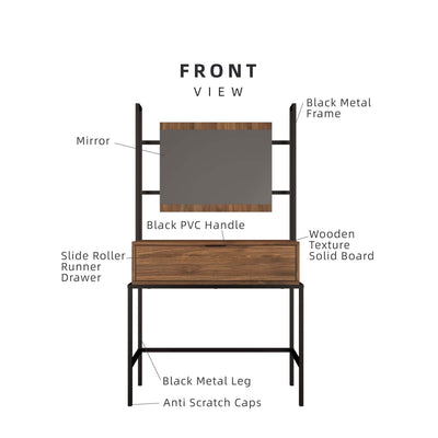 3FT Noble Series Dressing Table with Mirror Makeup Table-HMZ-FN-DT-NB005-CN