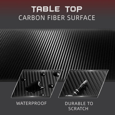 4FT Z Series Melamine Surface / Carbon Fiber Surface Table Top Metal Leg with E-Sports Gaming Table-HMZ-GT-LM-12060-ZLZ