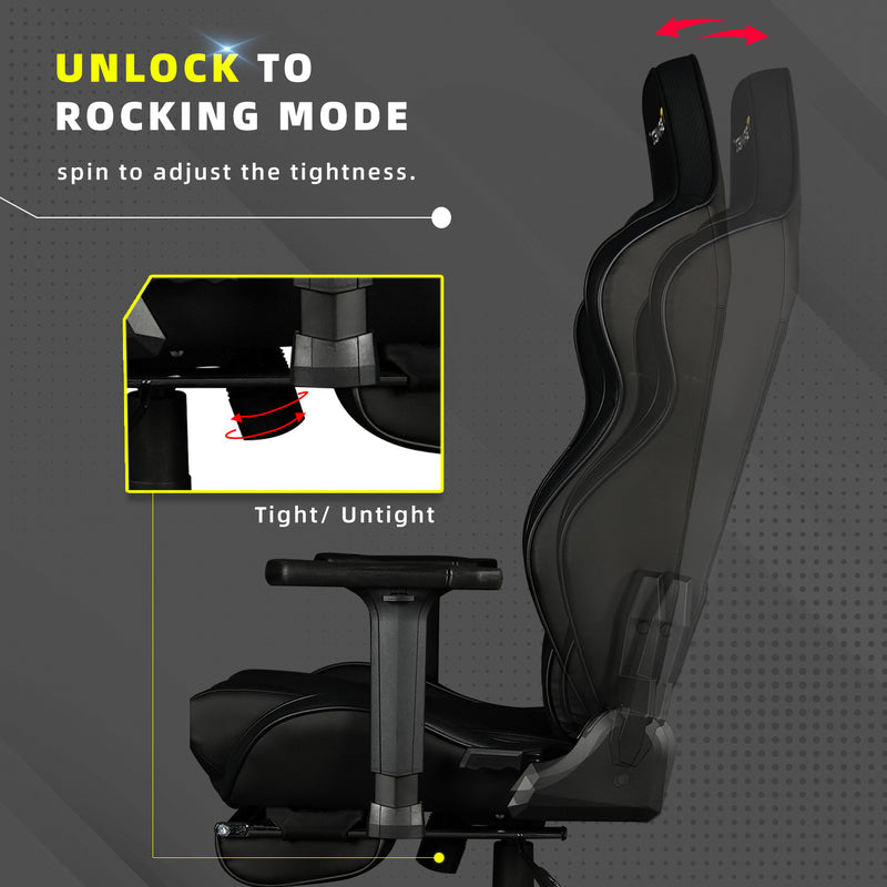 (EM) PANTHER Gaming Chair / Kerusi Gaming / PU Leather 2.0 / Ergonomic Design / Legrest Support-GTC-GC-5008-PANTHER
