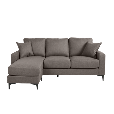 (EM) 6FT L-Shape Linen Fabric 3 Seater Sofa-HMZ-FN-SF-AB313-LSHAPE