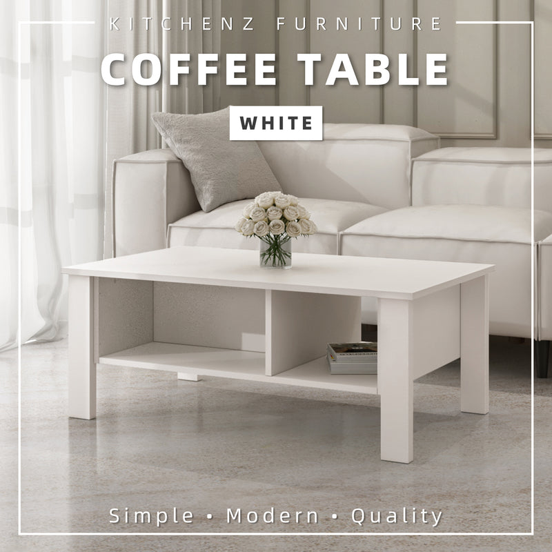 3.2FT Isabella Series Coffee Table with Open Storage-CT-I2409-WT