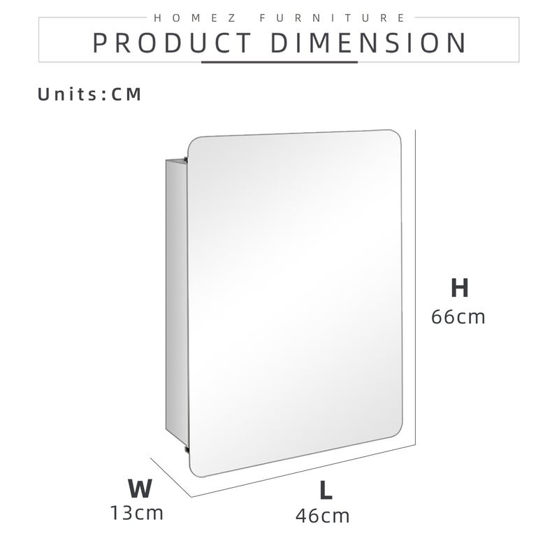 100% Stainless Steel Bathroom Mirror Sliding Cabinet-HMZ-BR-MC-7008