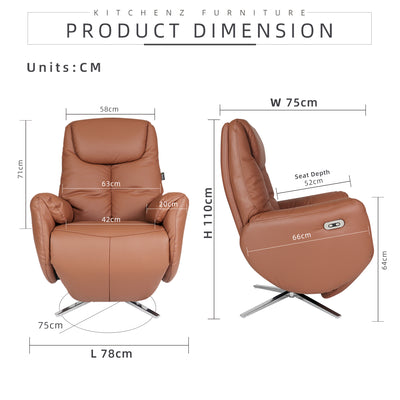 (FREE Shipping) More Zero Gravity Leather and PU Leather Leisure Chair-HMZ-SF-UE-MORE