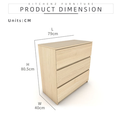3FT Chest Drawer with 3 Layers Drawer Storage-HMZ-FN-CD-7000/7010