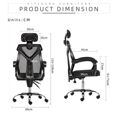 (EM) High Back Mesh Ergonomic Office Chair with Chrome Leg-GMZ-GC-YG-230