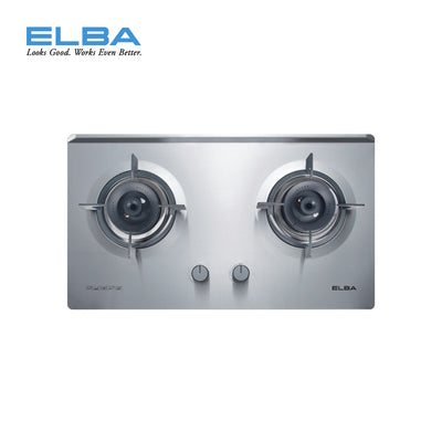 (FREE Shipping) Elba 2 Burners 5Kw Safety Valve Built-in Stainless Steel Hob / Full Premium Stainless Steel - EBH-M8962-SS FREE Gift