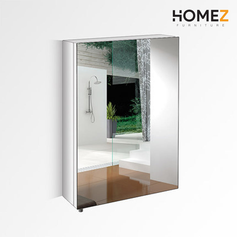 100% Stainless Steel Bathroom Mirror Cabinet with Multi-Compartment-HMZ-BR-MC-7025R