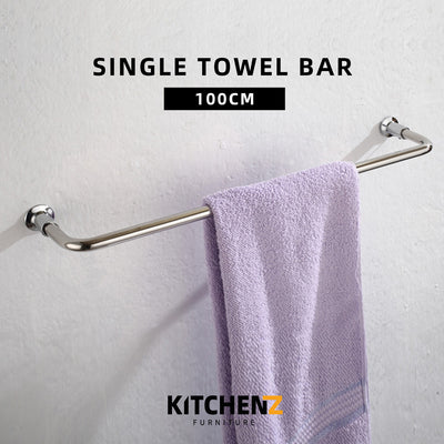 60CM / 100CM Stainless Steel Bathroom Single Towel Bar-HMZ-BR-TB-B1-60-100