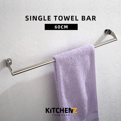 60CM / 100CM Stainless Steeel Bathroom Single Towel Bar-HMZ-BR-TB-F1-60/100