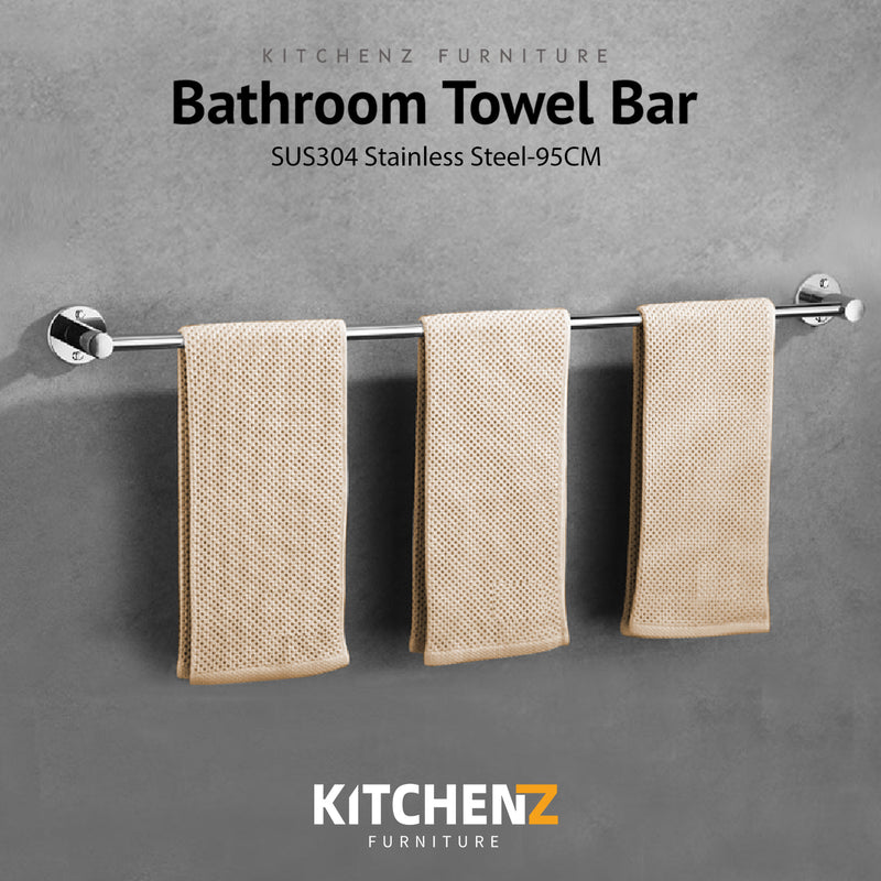Stainless Steel Bathroom Single Towel Bar Wall Mounted Towel Hanger Rod Bar-HMZ-BRTB-LY9801