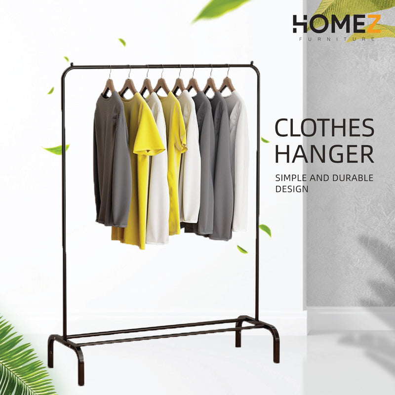 Anti Rust Clothes Hanger Metal Garment Rack with Bottom Shelves Indoor / Outdoor Drying Rack-HMZ-CH-SMR105