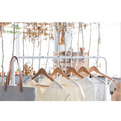 Anti Rust Clothes Hanger Metal Garment Rack with Bottom Shelves Indoor / Outdoor Drying Rack-HMZ-CH-SMR105