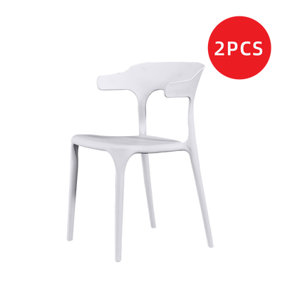 (EM) 2PCS Designer Chair with Comfort Armrest and Backrest-HMZ-DC-A363
