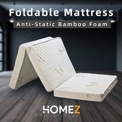 3" Single Foldable Anti-Static Bamboo Foam Mattress with Portable Carry Bag / Single Tilam-HMZ-FMT-BAMBOO-3FT