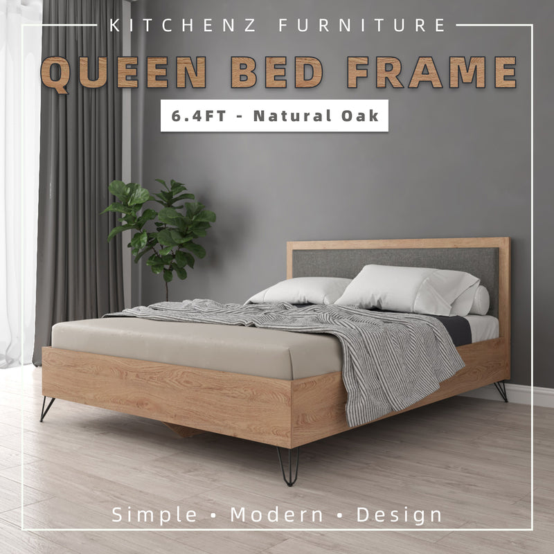 (EM) 6.4FT Chester Series Queen Bed Frame Metal Leg Katil Besi Queen Double Bed Frame-HMZ-FN-BF-Chester-Q