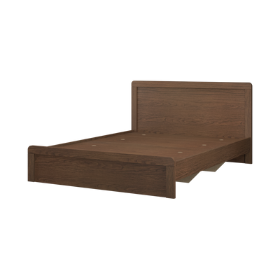 6.8FT Madero Series Classic Modern Walnut Queen Bed Frame Katil Queen Bed Frame - HMZ-FN-BF-Madero-Q