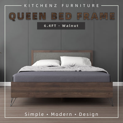 6.4FT Victor Series Queen Bed Frame Metal Leg Katil Besi Queen Double Bed Frame-HMZ-FN-BF-Victor-Q