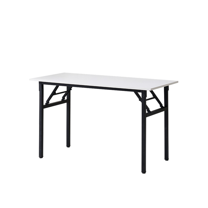 (EM) Foldable Banquet Table Melamine Table Top Powder Coat Metal Leg White - 420