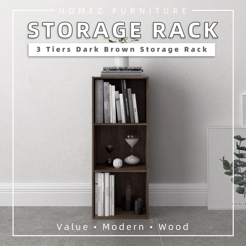 3 Tier Storage Rack Color Box Bookcase Storage Cabinet / Multipurpose ...