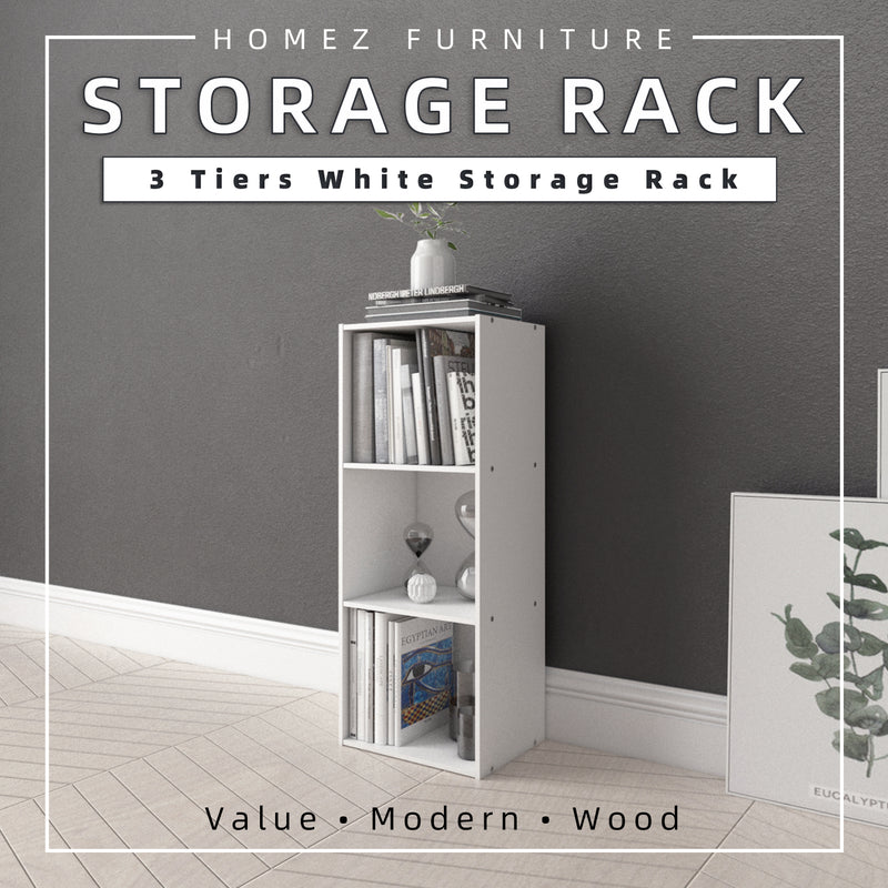 3 Tier Storage Rack Color Box Bookcase Storage Cabinet / Multipurpose ...