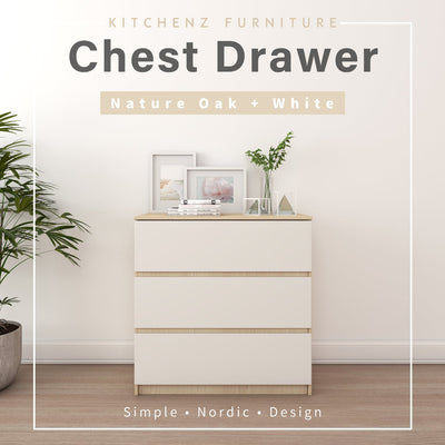 (EM) 3FT Chest Drawer with 3 Layers Drawer Storage-HMZ-FN-CD-7000