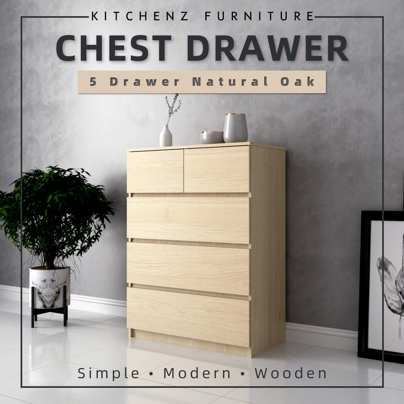 (EM) 5 Layers Chest Drawer with Large Drawer Storage Space-HMZ-FN-CD-7002