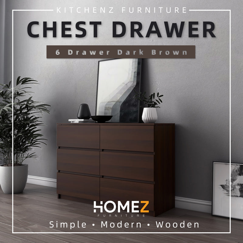 4FT Chest Drawer with 6 Largest Drawer Storage-HMZ-FN-CD-7003