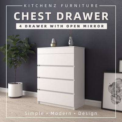 (EM) 4 Layers Chest Drawer with Big Size Open Mirror - HMZ-FN-CD-7007/7027