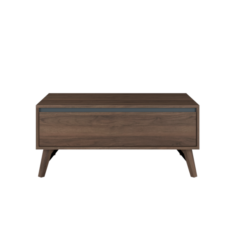 3.3FT Kinsley Series Coffee Table with 1 Drawer & Large Open Storage-HMZ-FN-CT-K0192-GY