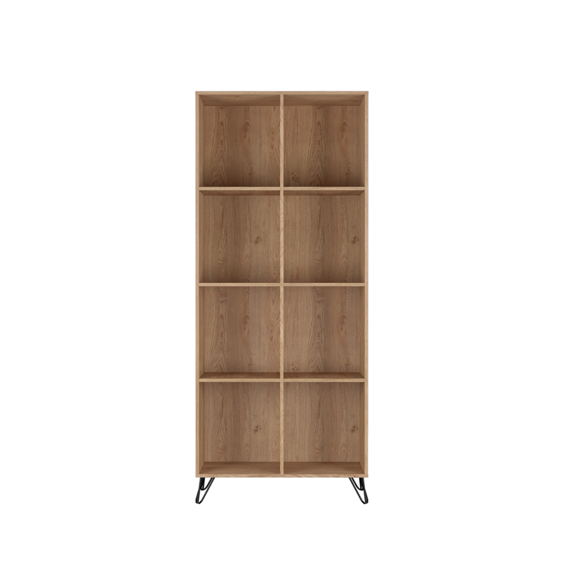 2.6FT Chester Series Display Cabinet Book Shelf Rak Buku Almari Buku Bookcase Divider-HMZ-FN-DC-C7201-OAK