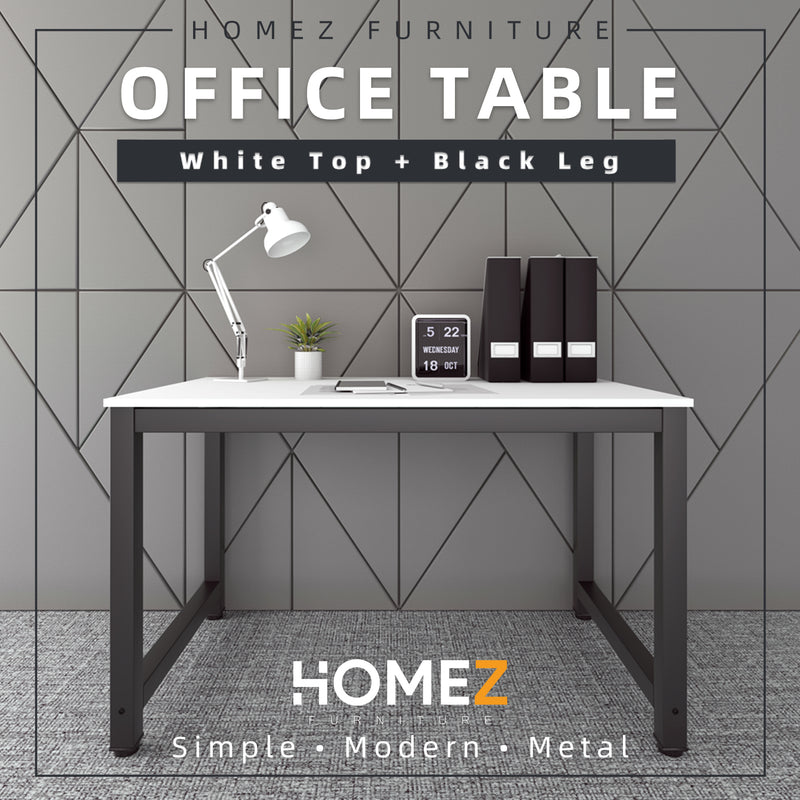 4FT Writing Table / Study Table / Office Table Solid Board with Powder Coating Metal Leg-HMZ-FN-DT-12070