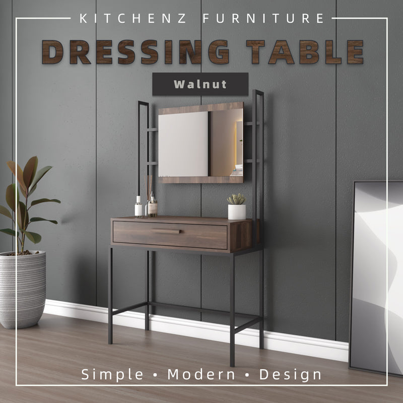 3FT Victor Series Dressing Table Modernist Design With Mirror Makeup Table/ Meja Solek-HMZ-FN-DT-VB005-WN