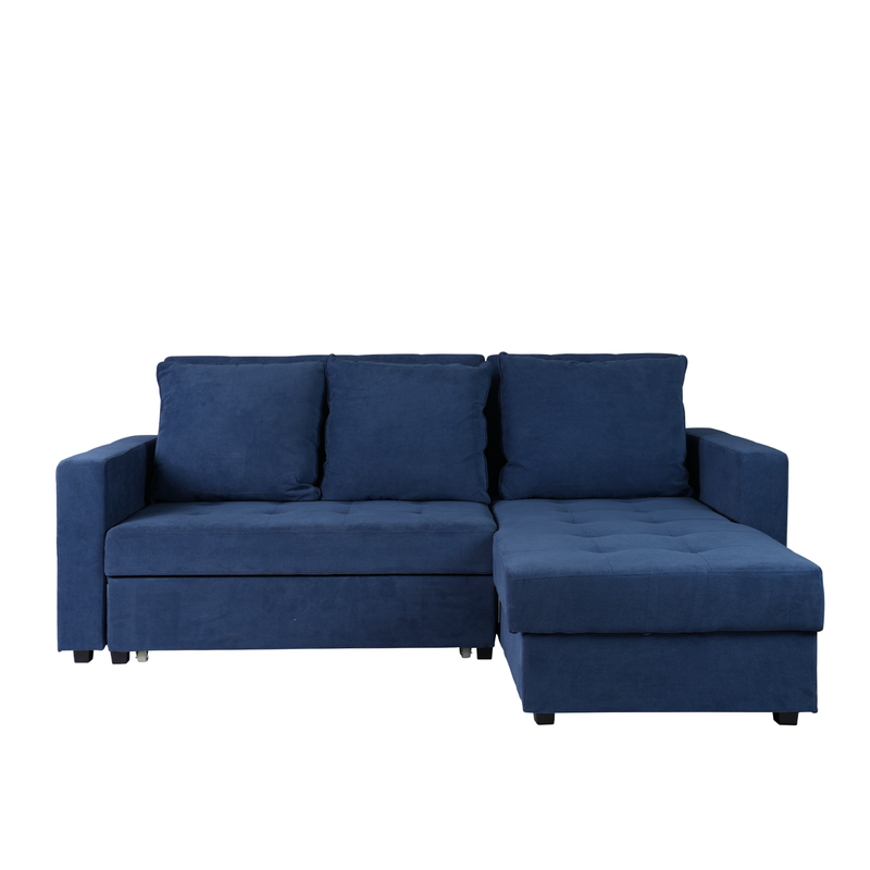 (FREE Shipping) 7.4FT L-Shape 3 Seater Corduroy Fabric Sofa / Sofa Bed-HMZ-FN-SF-S2816