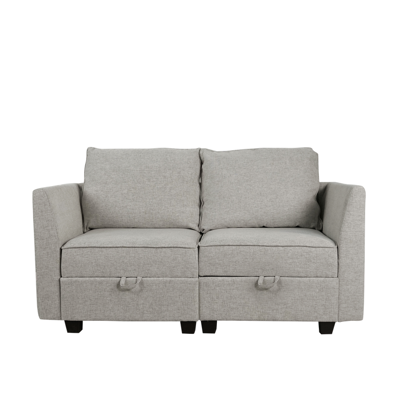 (FREE Shipping) Modular Sofa with Combination / Sofa Bed / L-Shape / 1-4 Seater / Grey / Brown - HMZ-FN-SF-S2990