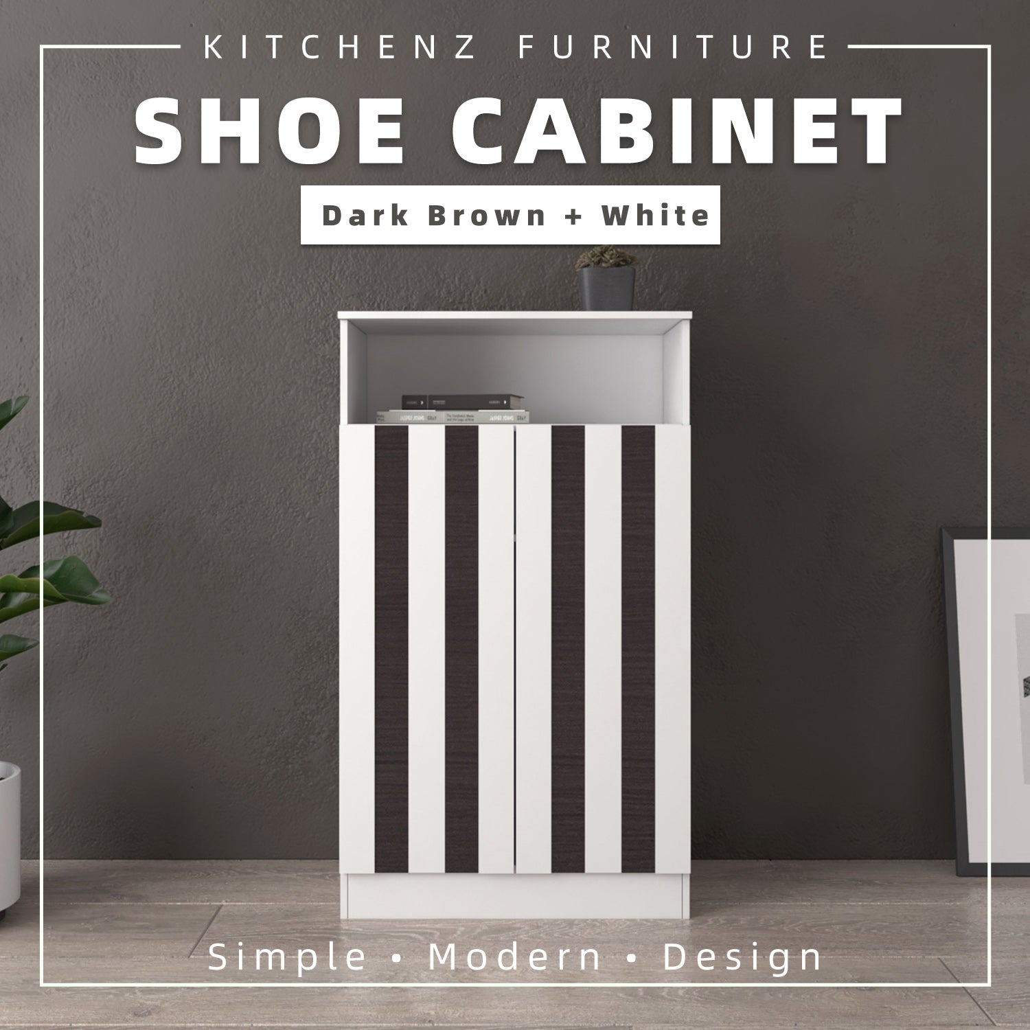 Hampton Style Shoe Rack 2FT Shoe Cabinet Modernist Design Shoe Rack / Rak Kasut-HMZ-FN-SR-3905 ...