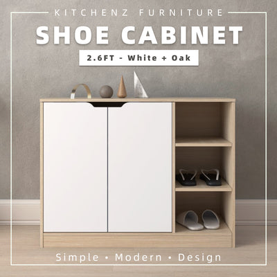 2FT/2.6FT Shoe Cabinet Modernist Design Shoe Rack / Rak Kasut-HMZ-FN-SR-3722/3723/3724/3725