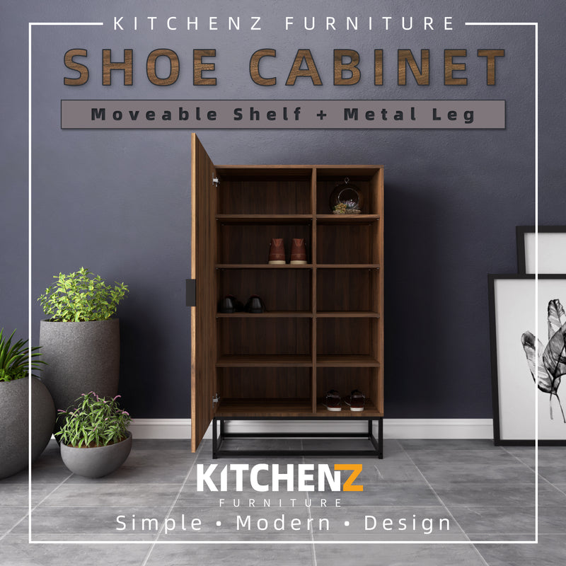 4FT Noble Series Shoe Cabinet with Black Metal Leg-HMZ-FN-SR-N1370-CN