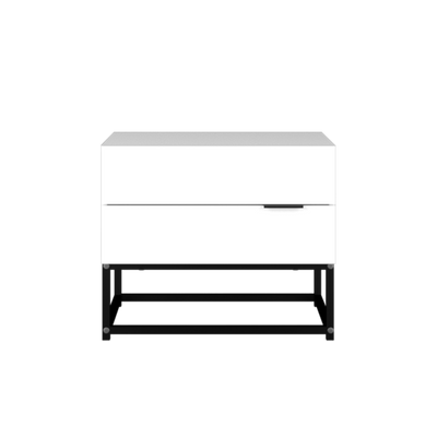 2FT Neva Series Side Table with 2 Drawers-HMZ-FN-ST-N0500-WT