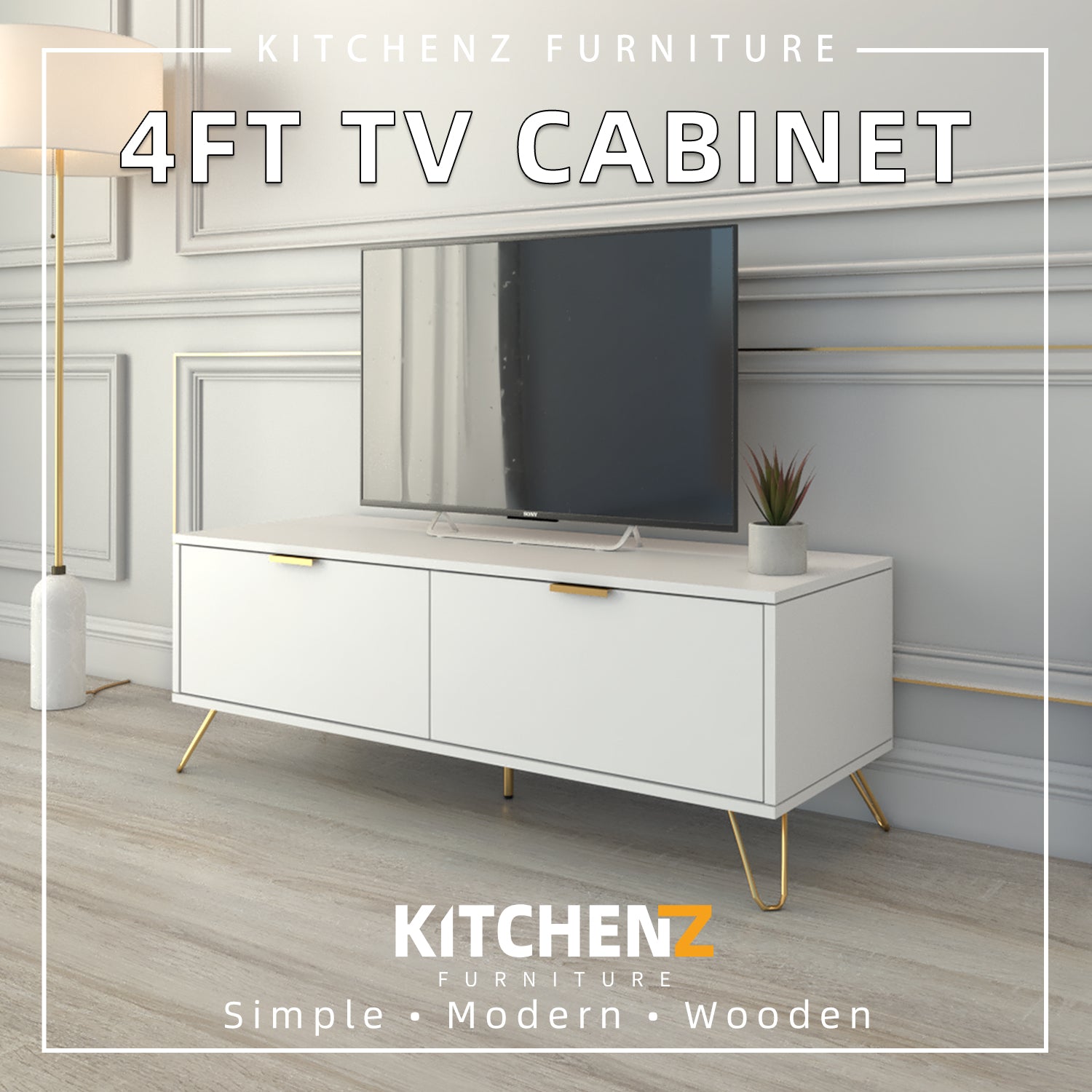 4FT Eudora Series Tv Modern Design / Tv Rack / Console with Me