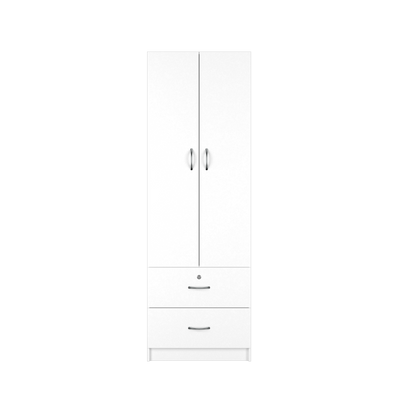 (EM) 2 Door Wardrobe With 2 Drawer Solid Board / Almari Pakaian-HMZ-FN-WD-6004