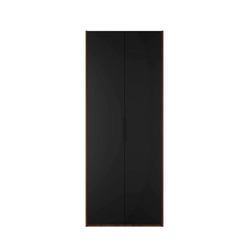 200cm High 2 Door Wardrobe With Matte Black Handle and Hanging Rod / Almari Baju / Almari Pakaian-HMZ-FN-WD-6009